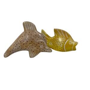 Soapstone Hand Carved Fish Dolphin
